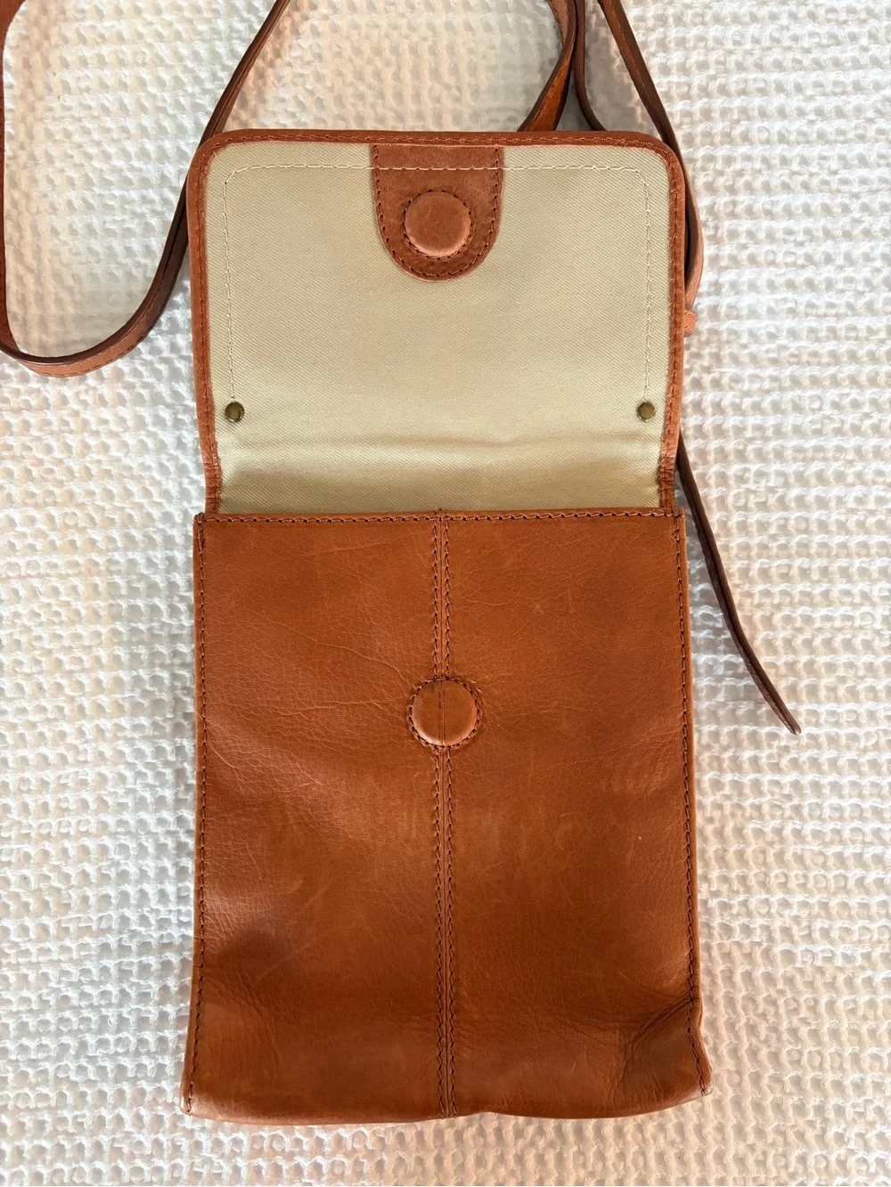 American Leather Co. Brandy Brown Leather Crossbody Bag